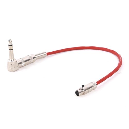 ROBAUN 3-poliges Mini-XLR-auf-6,35-mm-1/4-Zoll-Gitarren-Bass-Instrumentenkabel for drahtlose Mikrofonkabel(Red-F,15m) von ROBAUN
