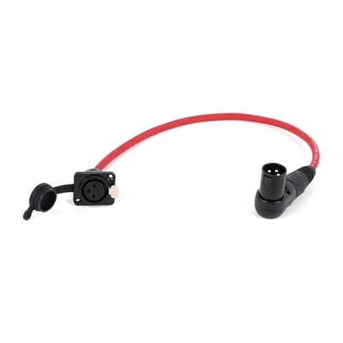 ROBAUN 3PIN 90-Grad-Stecker auf 3Pin D-Typ Buchse for die Schalttafelmontage, mehrfarbiges Audiokabel for Mikrofonmischer, 0,3–15m(Rosso,8m) von ROBAUN