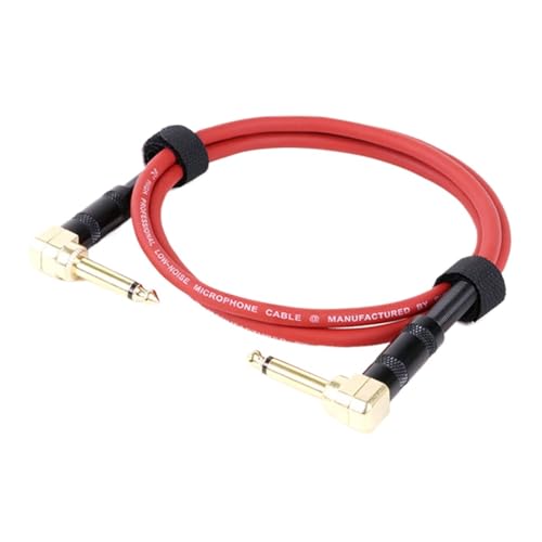 ROBAUN 6,35 MM Audio TS 1/4 Abgewinkelt Auf Abgewinkelt Lautsprecher Verstärker Kabel for Gitarre Keyboard‎ Dual Kanal Kabel 0,3-15M(Rosso,8m) von ROBAUN