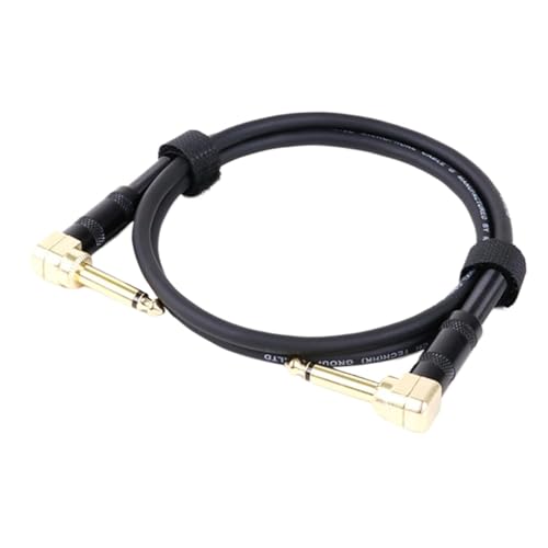 ROBAUN 6,35 MM Audio TS 1/4 Abgewinkelt Auf Abgewinkelt Lautsprecher Verstärker Kabel for Gitarre Keyboard‎ Dual Kanal Kabel 0,3-15M(Svart,5m) von ROBAUN