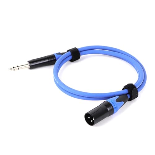 ROBAUN 6,5/6,35 MM Stereo Audio Auf XLR Stecker Audio Kabel 1/4 ”Große Zwei Core XLR Symmetrische Mikrofon Mixer Lautsprecher Audio Kabel 0,3-15M(Blu,8m) von ROBAUN