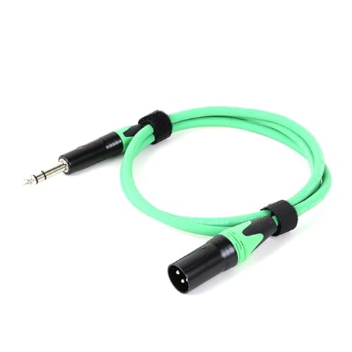 ROBAUN 6,5/6,35 MM Stereo Audio Auf XLR Stecker Audio Kabel 1/4 ”Große Zwei Core XLR Symmetrische Mikrofon Mixer Lautsprecher Audio Kabel 0,3-15M(Green,1M) von ROBAUN