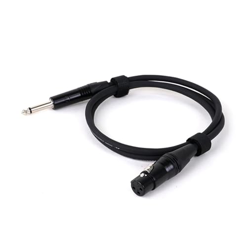 ROBAUN 6,5/6,35mm TS Jack Audio Kabel Mikrofon Weibliche Ausgewogene Analog Audio Kabel for Lautsprecher Verstärker Mixer(Svart,8m) von ROBAUN
