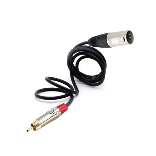 ROBAUN Anschluss Glattes silbernes Stecker-auf-3-poliges Steckerkabel for Aux-Kabel for symmetrisches Mikrofon-Verbindungskabel for AMP(Rosso,2.9M) von ROBAUN
