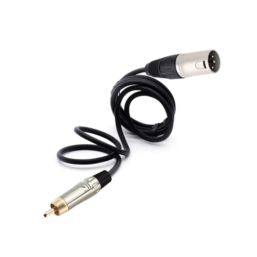 ROBAUN Anschluss Glattes silbernes Stecker-auf-3-poliges Steckerkabel for Aux-Kabel for symmetrisches Mikrofon-Verbindungskabel for AMP(Svart,8m) von ROBAUN