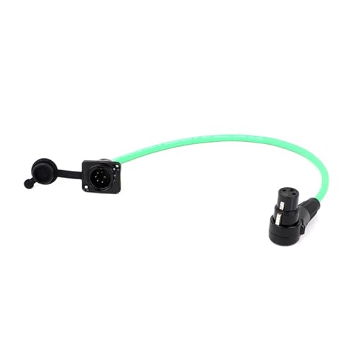 ROBAUN Kabel 5Pin D-Typ Stecker Panel Mount Zu 3PIN 90 Grad Buchse Mehrfarbige Kabel for Mikrofon Mixer(Green,15m) von ROBAUN