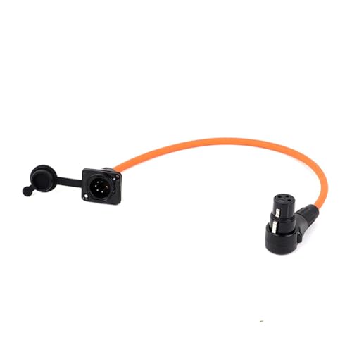 ROBAUN Kabel 5Pin D-Typ Stecker Panel Mount Zu 3PIN 90 Grad Buchse Mehrfarbige Kabel for Mikrofon Mixer(Orange,1M) von ROBAUN