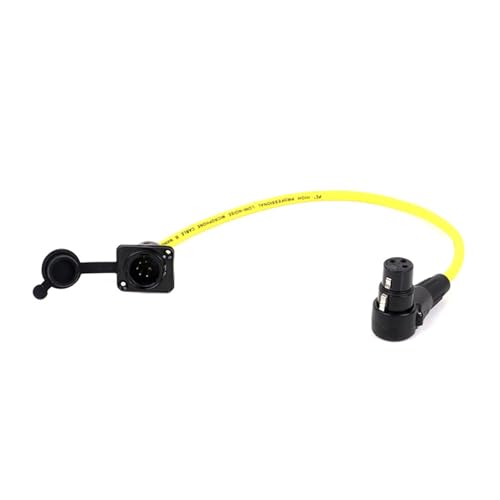 ROBAUN Kabel 5Pin D-Typ Stecker Panel Mount Zu 3PIN 90 Grad Buchse Mehrfarbige Kabel for Mikrofon Mixer(Yellow,1M) von ROBAUN