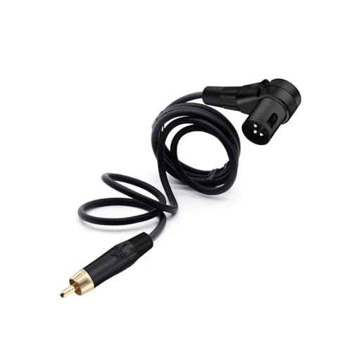 ROBAUN Männlicher Jack auf 3-poligen XLR-Anschlusskopf, 90 Grad rechtwinkliger männlicher Mikrofonstecker, Audiokabel, gebogen, multidirektional(Black Black,8m) von ROBAUN