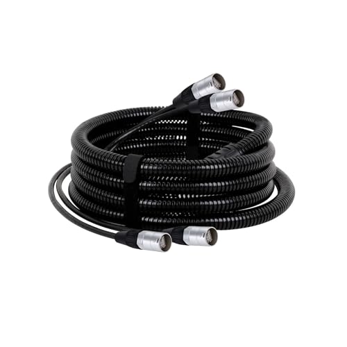 ROBAUN UTP Cat5/Cat6 2 RJ45 auf 2 RJ45 Ether Con-Anschluss 2-Kanal-Bühnen-Ethernet-Verlängerungskabel mit wasserdichtem Schlauch(1012-CAT6-UTP,1.5M) von ROBAUN