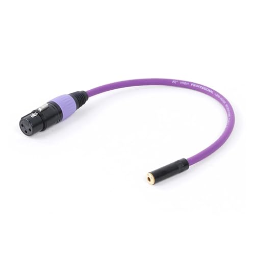 ROBAUN XLR-Buchse auf 1/8-Buchse Adapter-Mikrofonkabel, symmetrischer Mini-Jack (3,5 mm) Stereo-TRS auf XLR-Buchse Transforming Cord Converter(Purple,5M) von ROBAUN