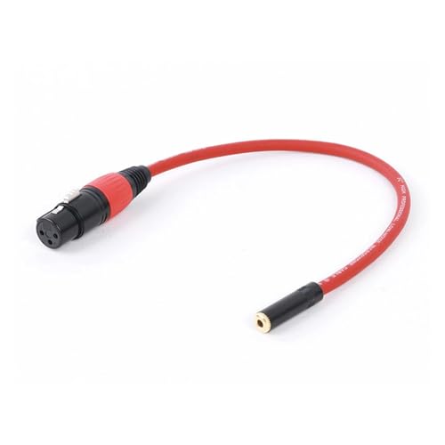 ROBAUN XLR-Buchse auf 1/8-Buchse Adapter-Mikrofonkabel, symmetrischer Mini-Jack (3,5 mm) Stereo-TRS auf XLR-Buchse Transforming Cord Converter(Rosso,15M) von ROBAUN