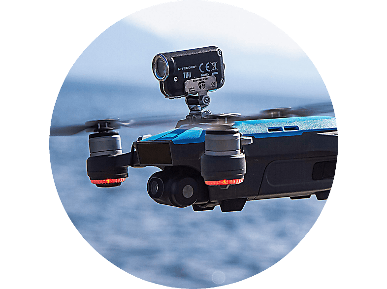 ROBOTERWERK M.O.N.A. Spark: LED Beleuchtung für DJI Spark - 380 Lumen, neigbar Scheinwerfer Drohnen Schwarz/Silber von ROBOTERWERK