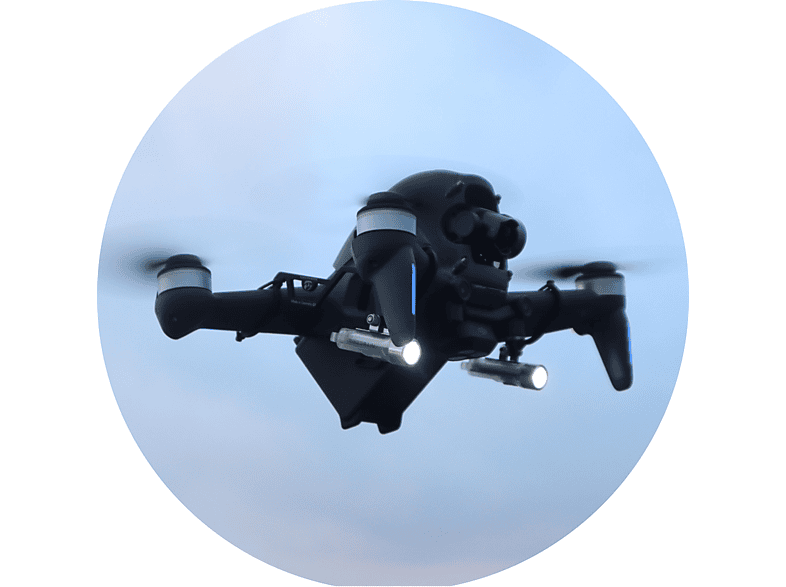 ROBOTERWERK Roboterwerk SELFIE 300 Dual, für DJI FPV Drohnen Beleuchtungssystem, Transparent/Schwarz von ROBOTERWERK