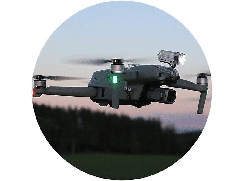 ROBOTERWERK SELFIE 55 Single für Mavic Air 2S Drohnen Beleuchtungssystem, Transparent/Schwarz von ROBOTERWERK