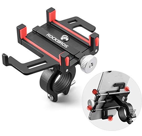 ROCKBROS Fahrrad Motorrad Handyhalterung für 4.2-6.8 Zoll Smartphone 360° Drehbar Ebikes Halterung für Lenker 22.2 bis 31.8mm Universal von ROCKBROS