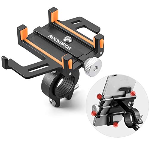 ROCKBROS Fahrrad Motorrad Handyhalterung für 4.2-6.8 Zoll Smartphone 360° Drehbar Ebikes Halterung für Lenker 22.2 bis 31.8mm Universal von ROCKBROS