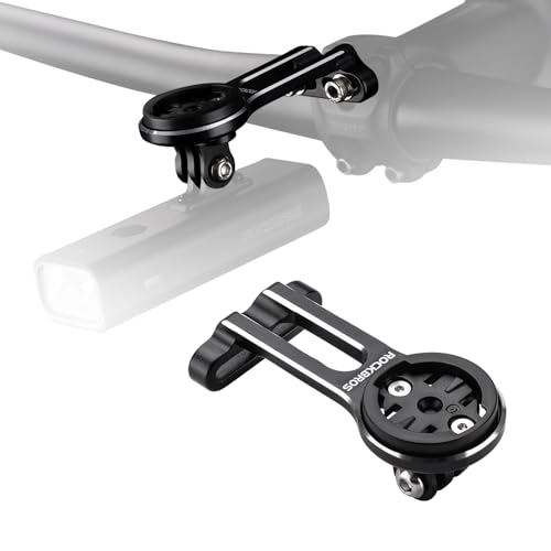 ROCKBROS Fahrradcomputer Halterung Kompatibel mit Garmin,Bryton,Wahoo,iGPSPORT GPS Lenkerhalterung mit Adaptern, Out-Front Fahrradcomputerhalterung Kameras Halter aus Alu ROCKBROS Fahrradcomputer Halterung Kompatibel mit Garmin,Bryton,Wahoo,iGPSPORT GPS Lenkerhalterung mit Adaptern, Out-Front Fahrradcomputerhalterung Kameras Halter aus Alu von ROCKBROS
