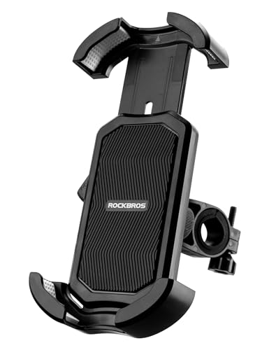 ROCKBROS Handyhalterung Fahrrad Handyhalter Motorrad，360° Drehbar Universal Handy Halterung für 4,7-7,0 Zoll Smartphone von ROCKBROS
