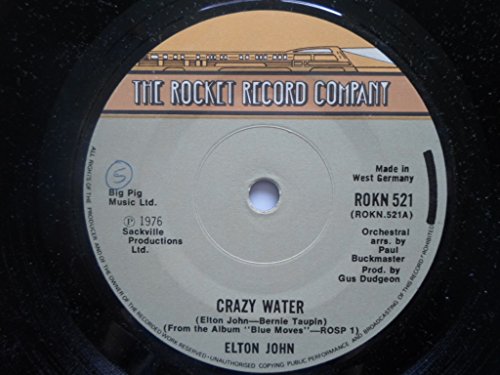 ELTON JOHN - CRAZY WATER - 7 INCH VINYL / 45 von ROCKET