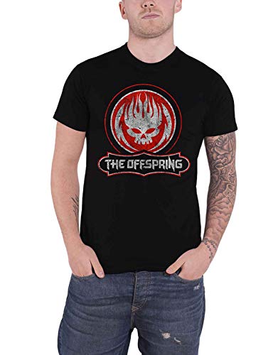 T-Shirt # M Unisex Black # Distressed Skull von The Offspring