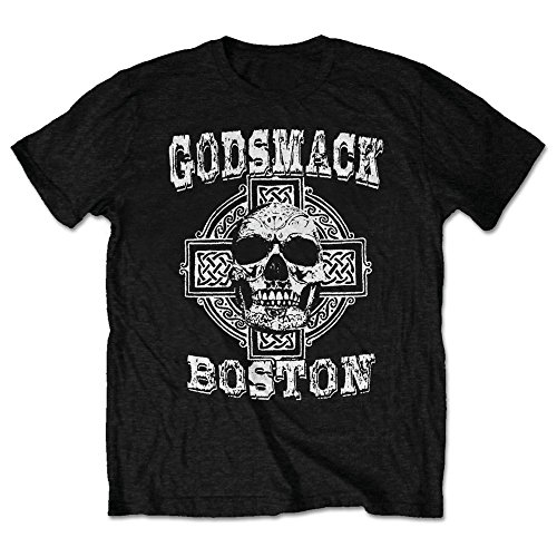 T-Shirt # S Black Unisex # Boston Skull von ROCKOFF