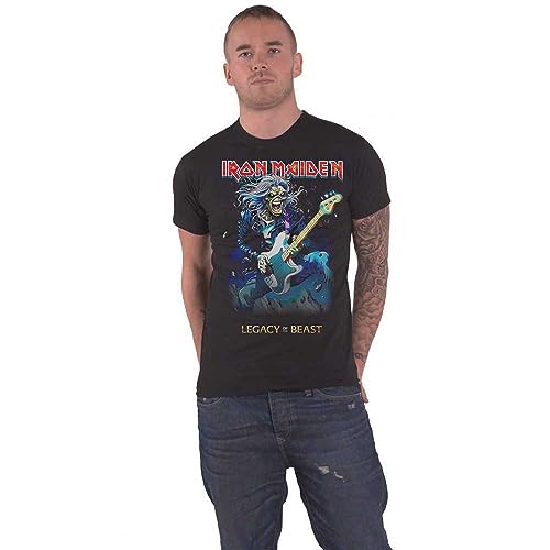 T-Shirt # S Black Unisex # Eddie on Bass von Rock Off officially licensed products