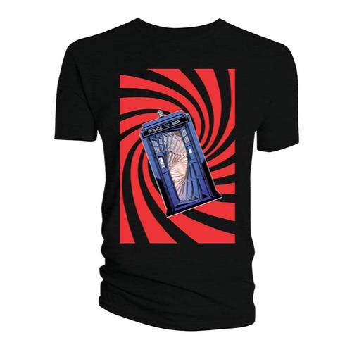 T-Shirt # S Unisex Black # Tardis Swirl von ROCKOFF