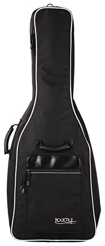 ROCKTILE Westerngitarrentasche 4/4 - gepolstert mit Rucksackgarnitur Gigbag für Westerngitarre schwarz von ROCKTILE