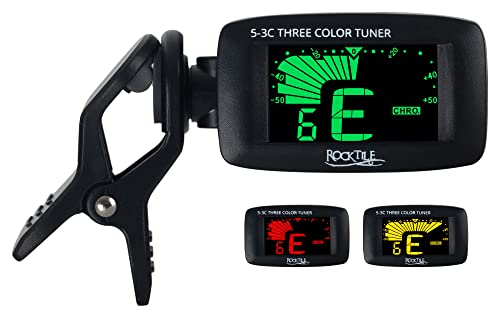 Rocktile 5-3C Three Color Clip-Tuner - Chromatisches Stimmgerät zum Anklemmen - Sehr gut lesbares Display in 3 Farben - 360° drehbarer Kopf im Querformat - Schwarz Rocktile 5-3C Three Color Clip-Tuner - Chromatisches Stimmgerät zum Anklemmen - Sehr gut lesbares Display in 3 Farben - 360° drehbarer Kopf im Querformat - Schwarz von ROCKTILE