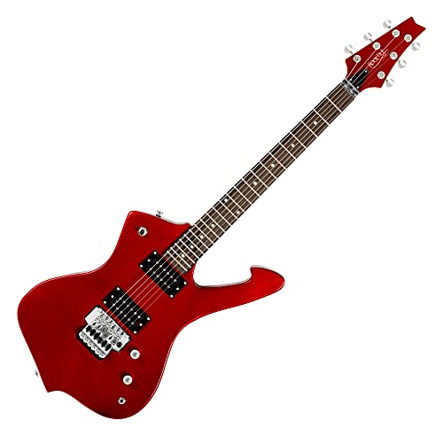 Rocktile Sidewinder E-Gitarre - Rocktile Heavy-Series - Korpus: Linde - 2 Humbucker Tonabnehmer - 22 Bünde - FR-Style Tremolo - Rot von ROCKTILE