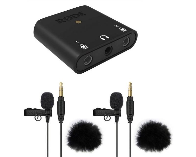 RØDE Rode AI-Micro Interface - 2x Lavalier GO und 2x WS05 Digitales Aufnahmegerät von RØDE