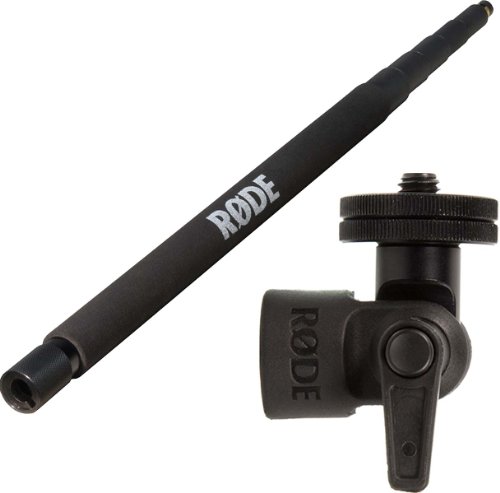 RODE BoomPole Teleskop-Mikrofon-Angel Tonangel 3m + RODE Pivot Adaptor 3/8" Schwenkgelenk zur Stativ- oder Tonangelmontage von RØDE