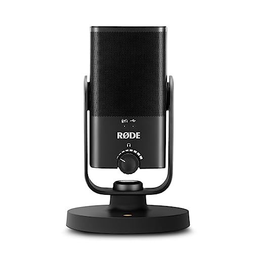 RØDE NT-USB Mini vielseitiges USB-Studio-Kondensatormikrofon für Podcasting, Streaming, Gaming, Musikproduktion, Gesangs- und Instrumentenaufnahmen (schwarz) von RØDE