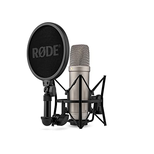 RØDE NT1 5 Generation Großmembran-Kondensatormikrofon mit XLR- und USB-Ausgang, Mikrofonspinne und Popfilter für Musikproduktion, Gesangsaufnahmen und Podcasts (silber) von RØDE