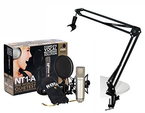 RODE NT1-A Set Kondensator Mikrofon + SHOP2ROCK Gelenkarm Tisch-Stativ von RØDE