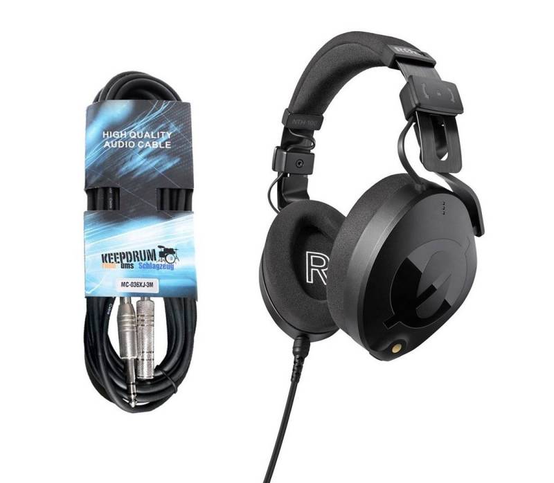 RØDE Rode NTH-100 Studio-Kopfhörer mit Verlängerung 3m Kopfhörer (Erstklassiger Tragekomfort, mit Verlängerung 3m) von RØDE