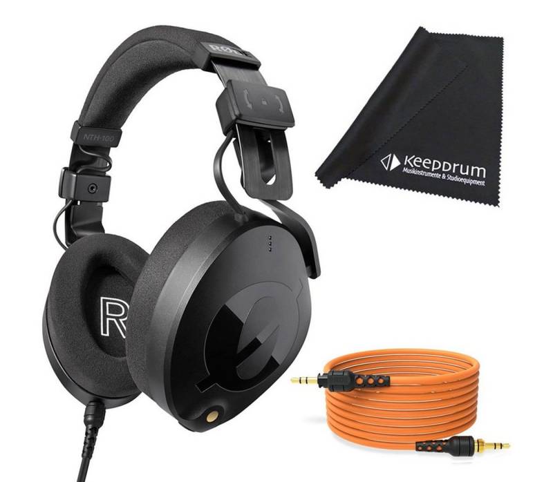 RØDE Rode NTH-100 Kopfhörer mit 2.4m Kabel Orange mit Tuch Kopfhörer (mit Tuch, mit 2.4m Kabel Orange) von RØDE