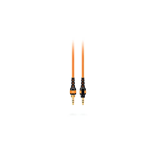RØDE NTH-Kabel für NTH-100 Kopfhörer mit 2,4 m Länge, hochwertiges 3,5-mm-Audiokabel (Stecker auf Stecker) mit ¼-Zoll-Adapter (Orange) von RØDE