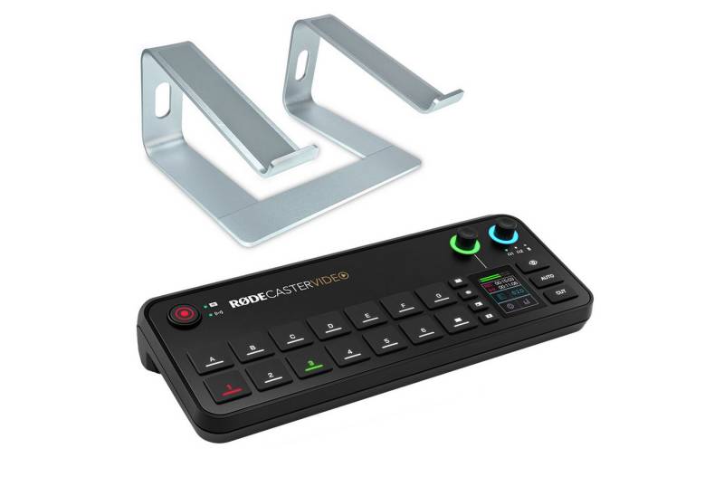 RØDE Rode Rodecaster Video Produktions-Konsole mit Laptopständer SV Digitales Aufnahmegerät (schwarz) von RØDE