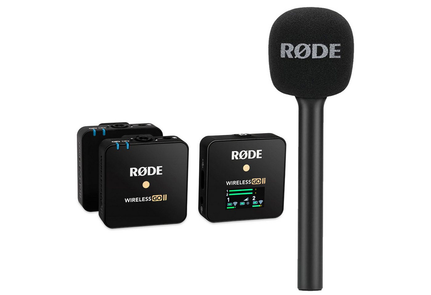 RØDE Rode Wireless GO II Für kurze Zeit mit Interview GO Promo-Aktion Digitales Aufnahmegerät (Mikrofon-Funksystem) von RØDE