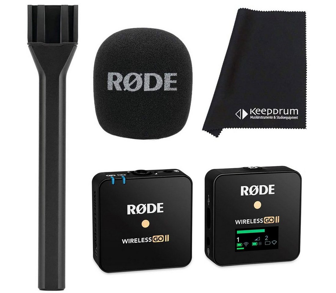 RØDE Rode Wireless GO II Single mit Interview GO und Tuch Digitales Aufnahmegerät (Mikrofon-Funksystem) RØDE Rode Wireless GO II Single mit Interview GO und Tuch Digitales Aufnahmegerät (Mikrofon-Funksystem) von RØDE