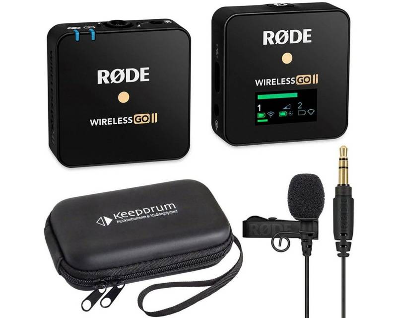RØDE Rode Wireless GO II Single mit Lavalier GO mit Tasche Digitales Aufnahmegerät (Mikrofon-Funksystem) von RØDE