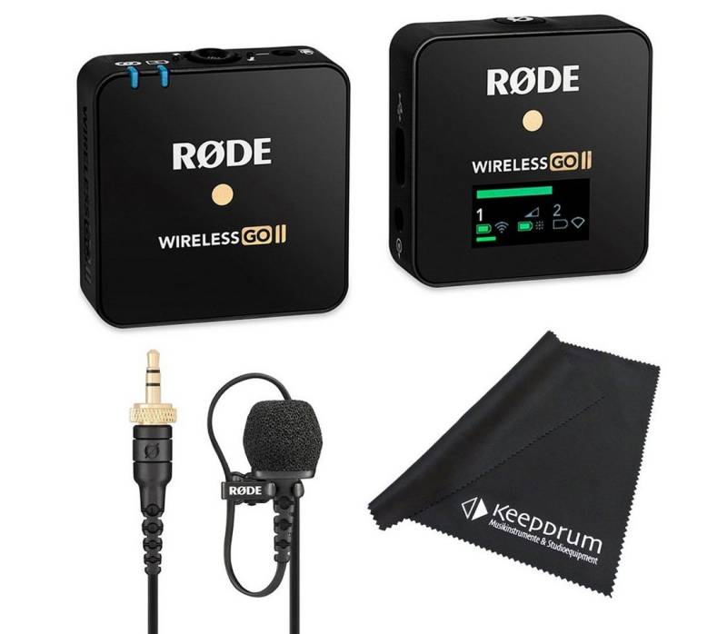 RØDE Rode Wireless GO II Single mit Lavalier II mit Tuch Digitales Aufnahmegerät (hochwertiges Mikrofon) von RØDE