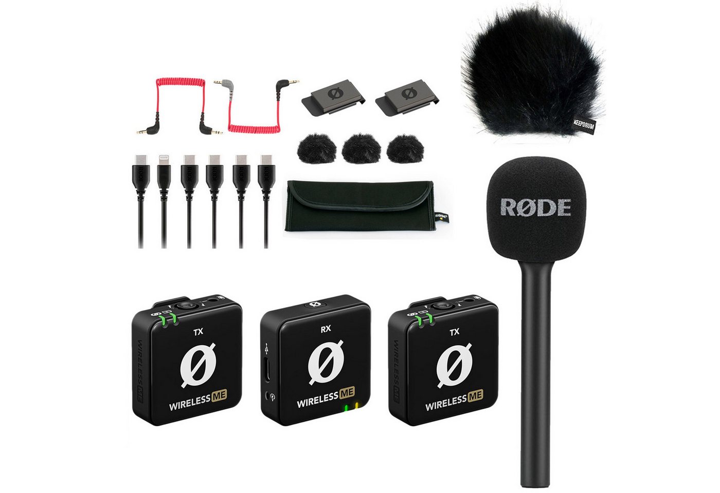 RØDE Rode Wireless ME Dual Funk-Mikrofon Interview Set 1 BK Digitales Aufnahmegerät (Interview Set) von RØDE