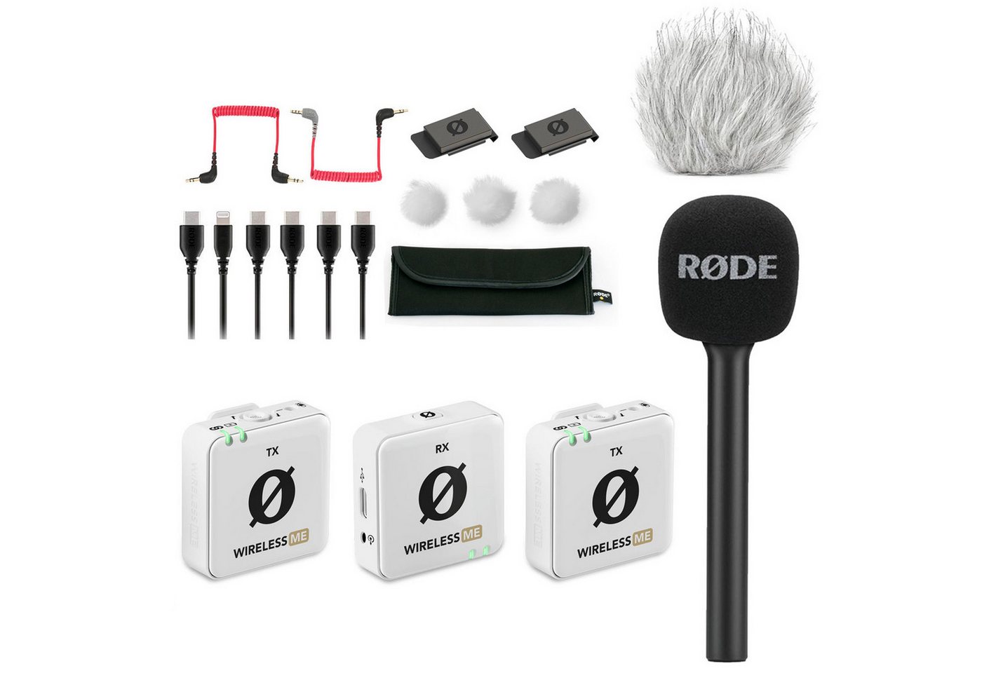 RØDE Rode Wireless ME Dual Funk-Mikrofon Weiss Interview Set 1 Digitales Aufnahmegerät (2,4 GHz) von RØDE