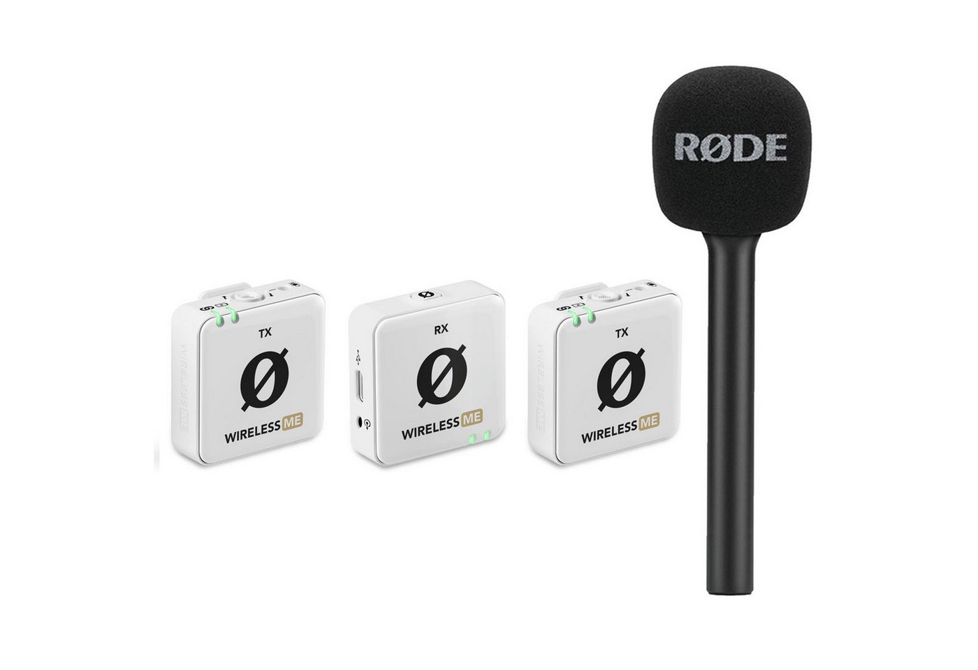 RØDE Rode Wireless ME Dual WH Für kurze Zeit mit Interview GO Promo-Aktion Digitales Aufnahmegerät (Drahtlos-Mikrofonsystem) von RØDE