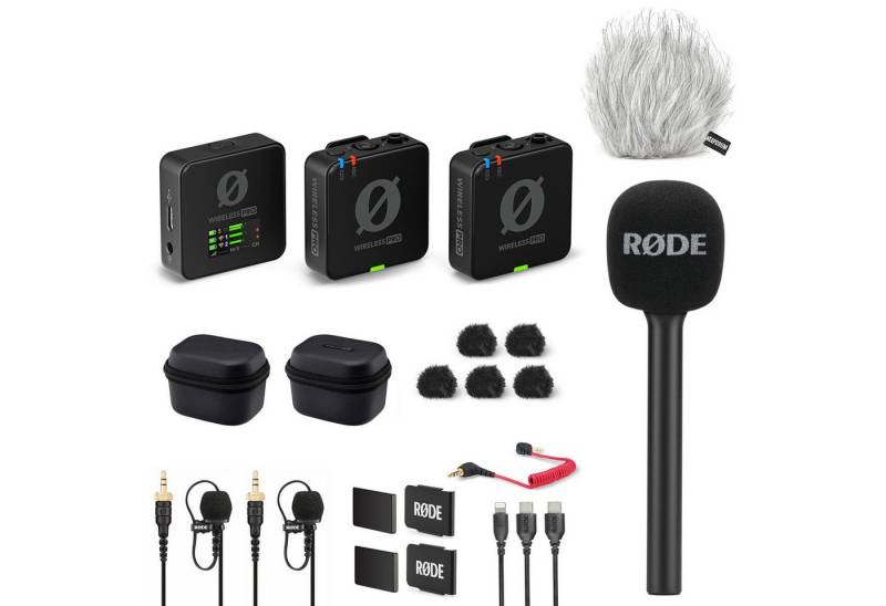 RØDE Rode Wireless Pro Mikrofon-Set mit Handadapter und Fell-Windschutz Digitales Aufnahmegerät (Vorteils-Set mit Handadapter und Windschutz) von RØDE