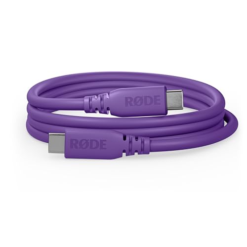 RØDE SC27 SuperSpeed USB-C zu USB-C Kabel für schnelle Datenübertragung bis zu 5 Gbps und 60W Stromversorgung (2m, Lila) von RØDE