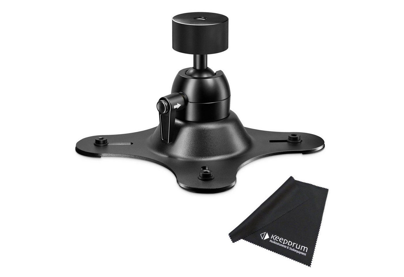 RØDE Rode Halterung Vesa-Mount Stativ-Befestigung für Rodecaster mit Tuch Halterung, (Halterung für, RodeCaster Duo und Rodecaster Pro II, mit keepdrum Mikrofasertuch) von RØDE